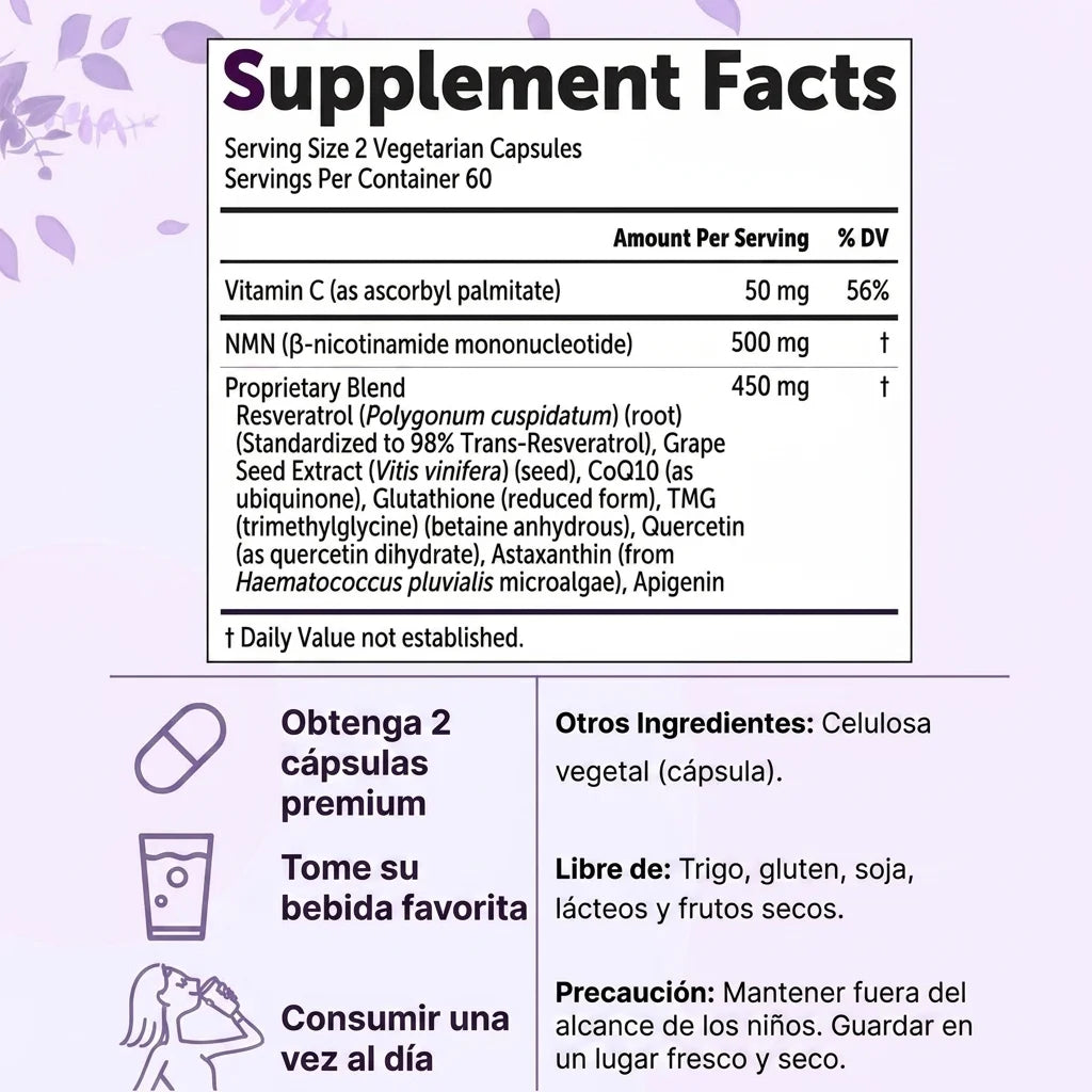 Complejo NMN 10-en-1 Anti-Edad RENOVA LABS™