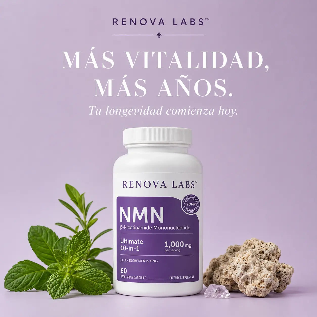 Complejo NMN 10-en-1 Anti-Edad RENOVA LABS™